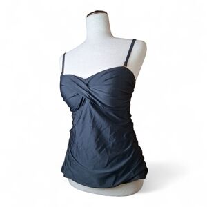 2bamboo Black Ruched Bikini Top